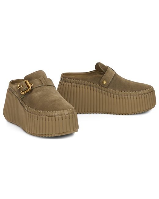 Chloé Brown Loafers With High Sole