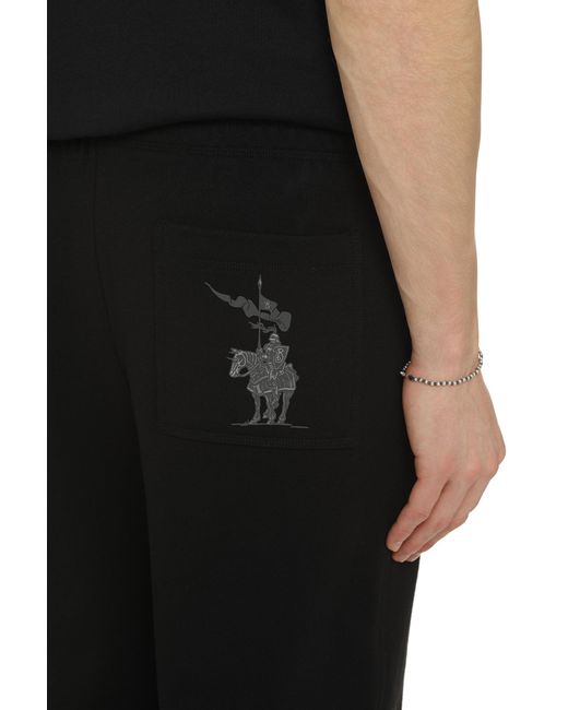 Burberry Black Sweatpants With Printed Logo for men