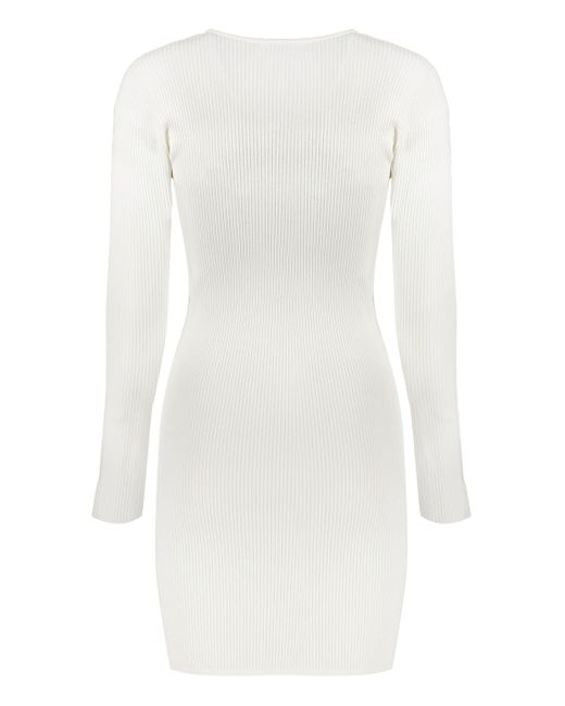 DSquared² White Knit Mini-Dress