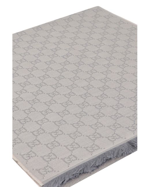 Gucci Gray Wool Scarf Gg