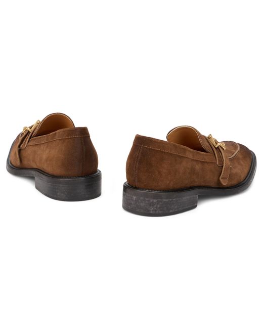 Versace Brown Loafers With Buckle for men