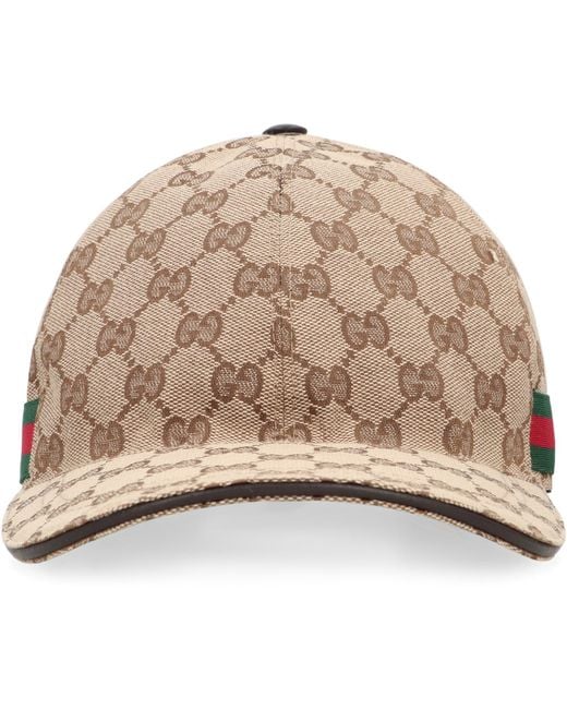 Gucci Natural Baseball Cap Made Of Gg Fabric for men