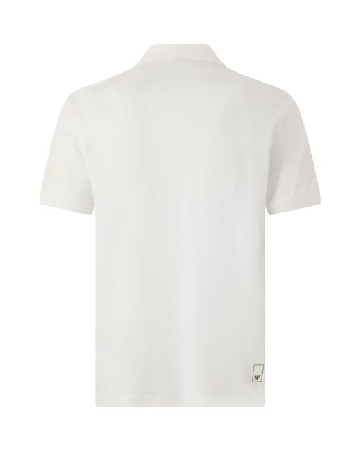Emporio Armani White Polo With Logo for men