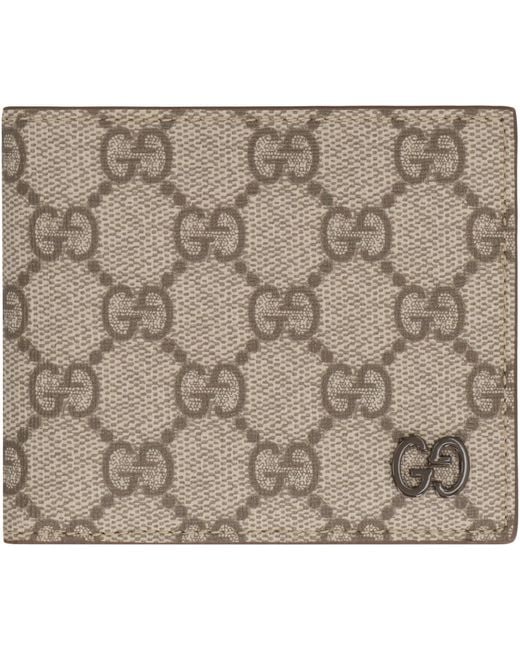 Gucci Gray Gg Supreme Fabric Wallet for men