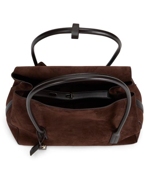 Tom Ford Brown Large Suede Shoulder Bag