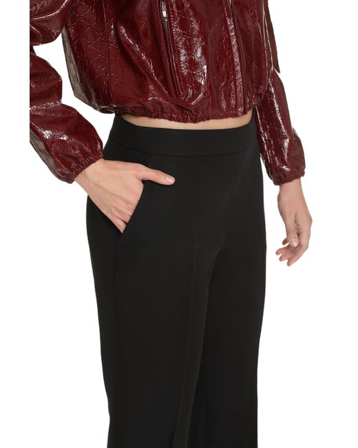 Gucci Black Flared Wool Trousers For