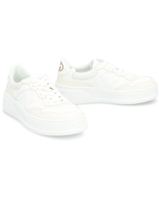 Gucci White Platform Sneakers