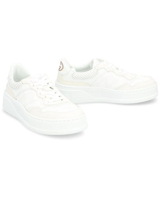 Sneakers platform di Gucci in White