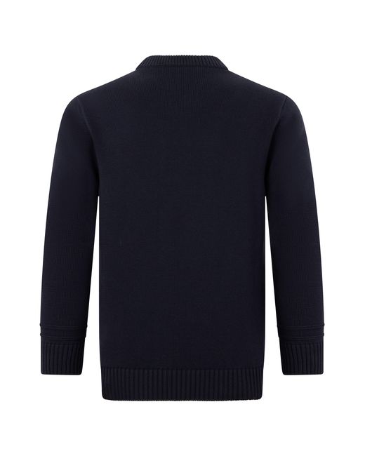 Gucci Blue Cotton And Wool Sweater With Intarsia for men