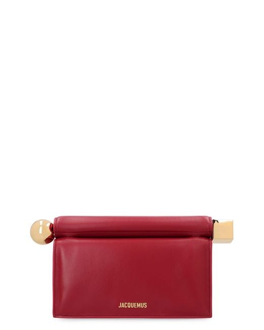 Jacquemus Red Square Leather Pouch