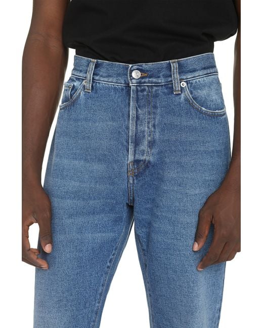 Department 5 Blue Bowl Jeans 5-Pocket Straight-Leg Jeans for men
