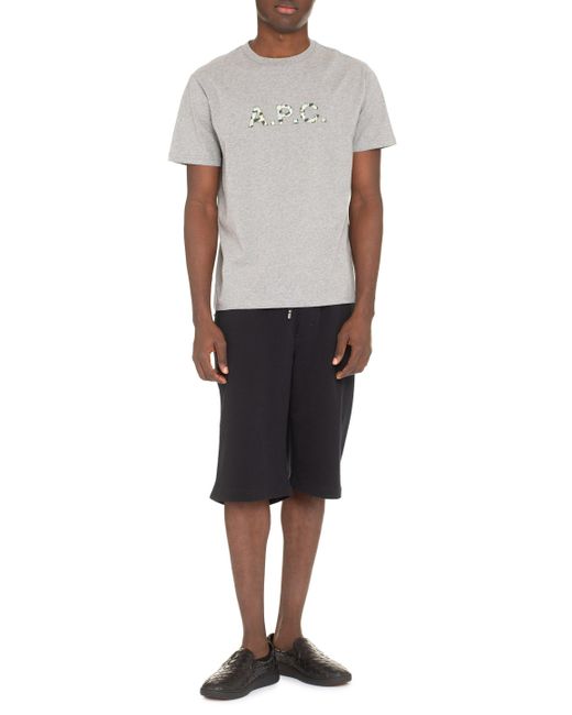 A.P.C. Gray Willow Cotton Crew-Neck T-Shirt for men