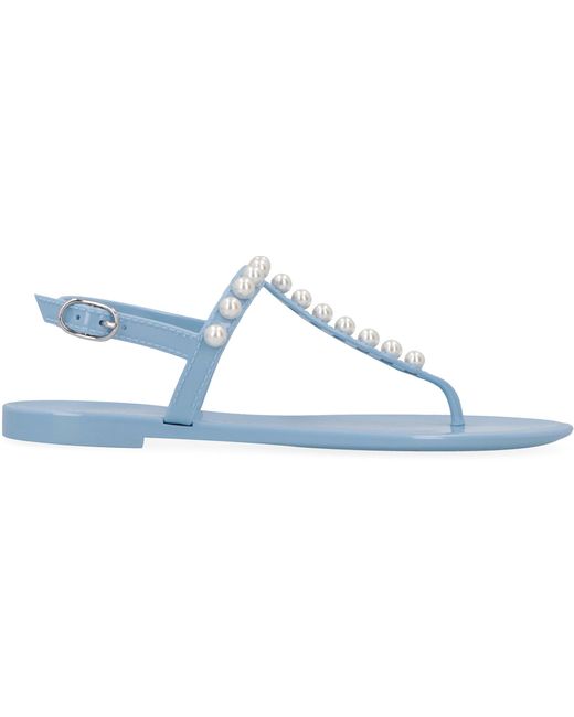 stuart weitzman studded jelly flat sandals