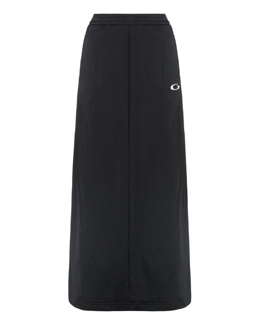 Balenciaga Black Cotton Blend Skirt