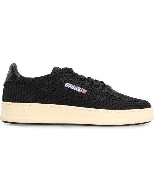 Autry Black Medalist Easeknit Low-Top Sneakers