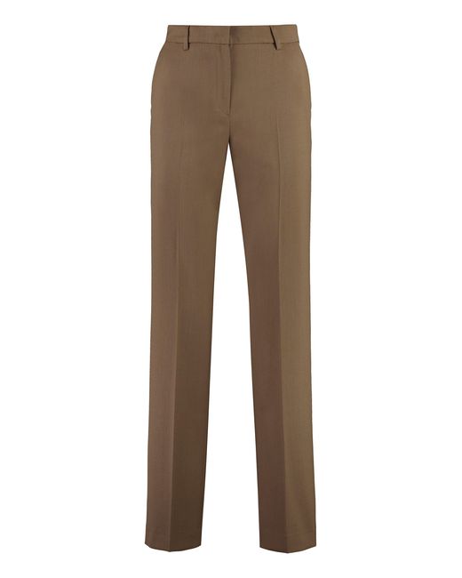 PT01 Brown Ambra Wool Blend Trousers