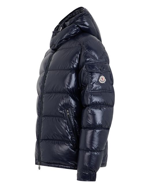 Moncler Blue Padded Jacket With Hood for men