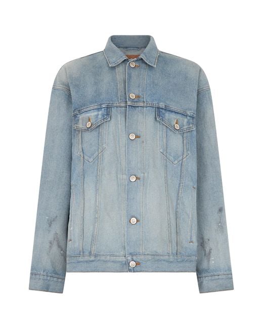 Balenciaga Blue Denim Jacket Made Of Cotton