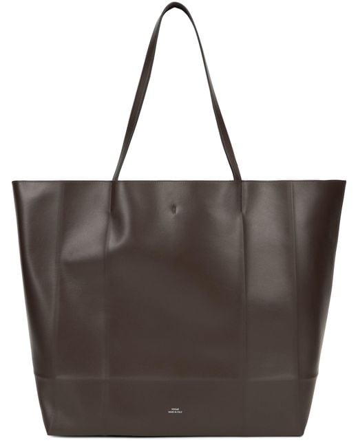 Totême  Brown Leather Tote Bag