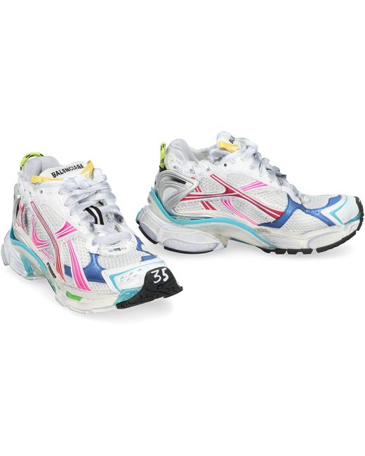 Balenciaga White Runner Mesh Sneakers