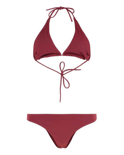 Bikini Cinquantacinque con reggiseno a triangolo di Lido in Red