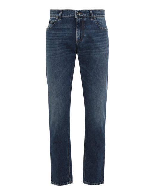 Dolce & Gabbana Blue Dolce & Gabbana Straight Jeans With Five Pockets for men