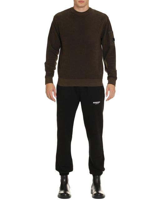 Represent Black Logo Print Sweatpants for men