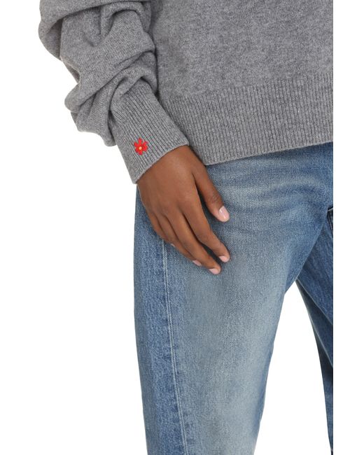 Tory Burch Gray V-Neck Knitwear