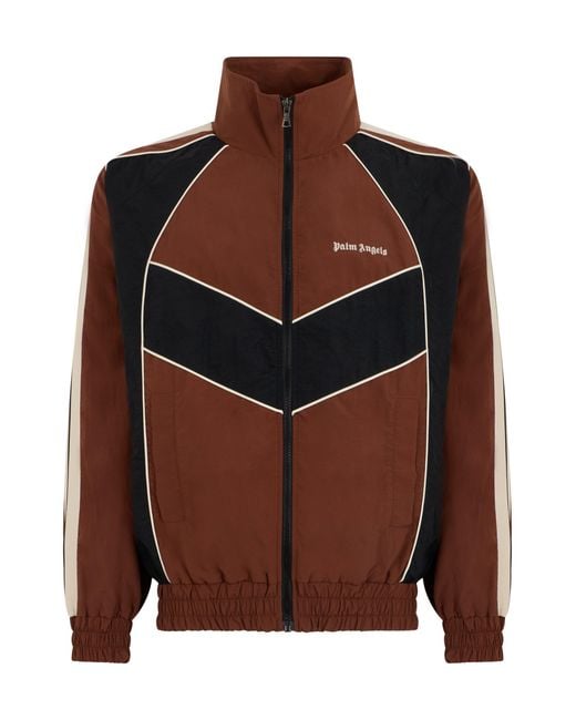 Palm Angels Brown Sports Jacket With Zip for men