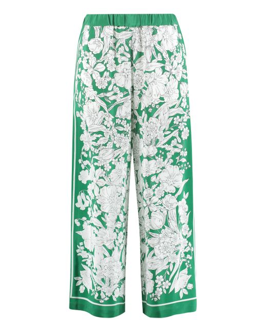 Pantaloni Ardenza in seta stampata di Weekend by Maxmara in Green