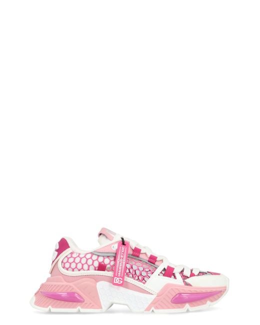 Dolce & Gabbana Pink Airmaster Low-Top Sneakers