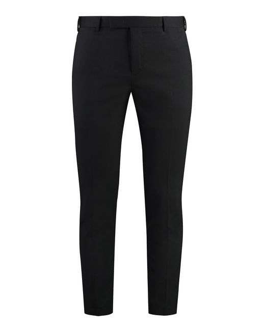 PT01 Black Dieci Wool Blend Trousers for men