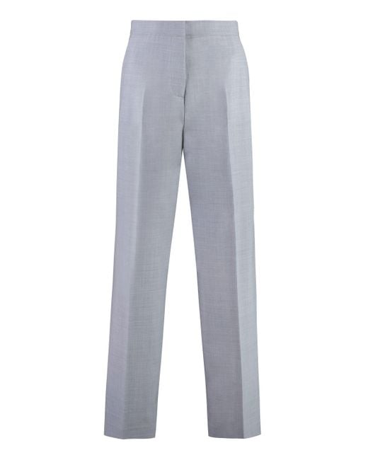 Calvin Klein Gray Straight-Leg Trousers