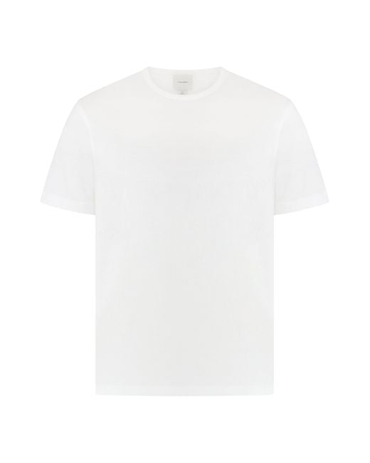 Calvin Klein White Cotton Crew-Neck T-Shirt for men