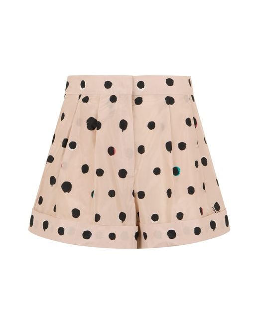 Fendi Natural Polka Dot Shorts