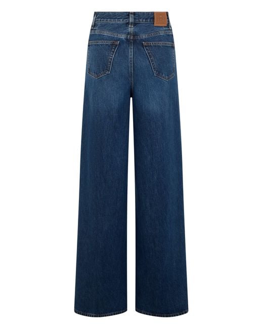 Totême  Blue Straight-Leg High-Waisted Jeans