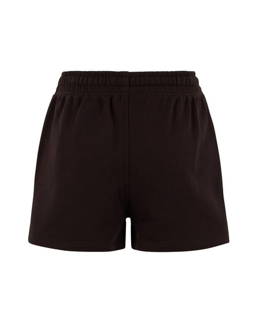 Maison Kitsuné Black Short Cotton Pants
