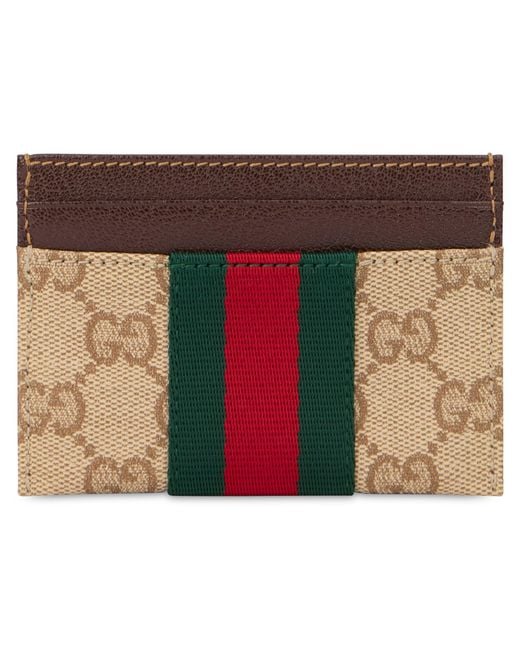 Gucci Natural Monogram Canvas Card Holder