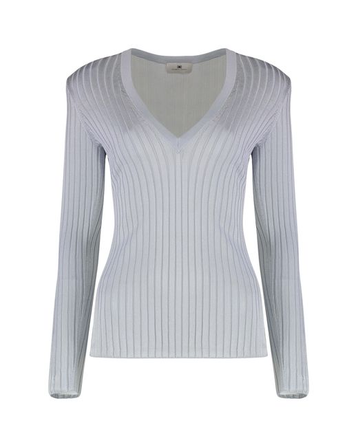 Elisabetta Franchi Gray Long Sleeve Top
