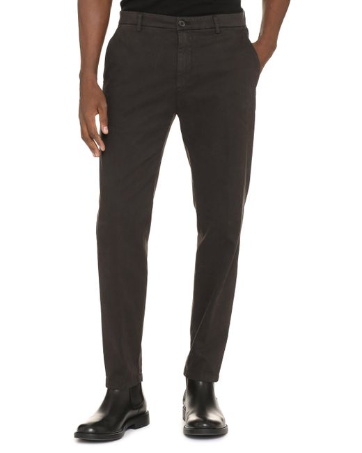 Department 5 Black Prince Cotton Chino Trousers for men