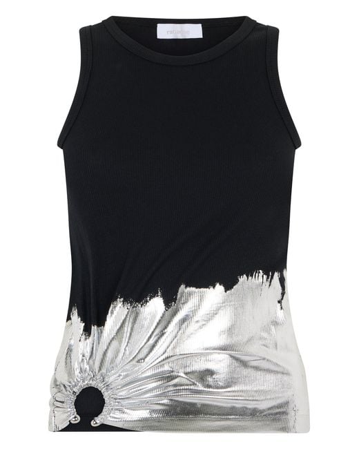 Rabanne Black Metallic Cotton Top