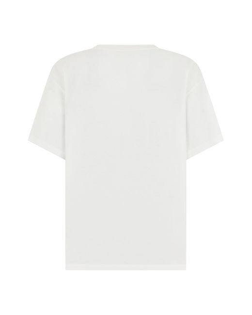 MM6 by Maison Margiela White Short-Sleeve Cotton T-Shirt With Minimal Front Logo for men