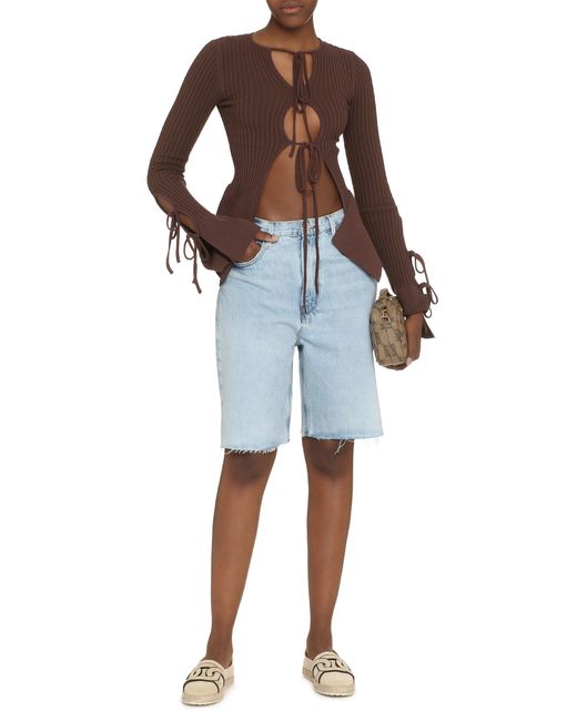 ANDREADAMO Brown Long-Sleeve Top