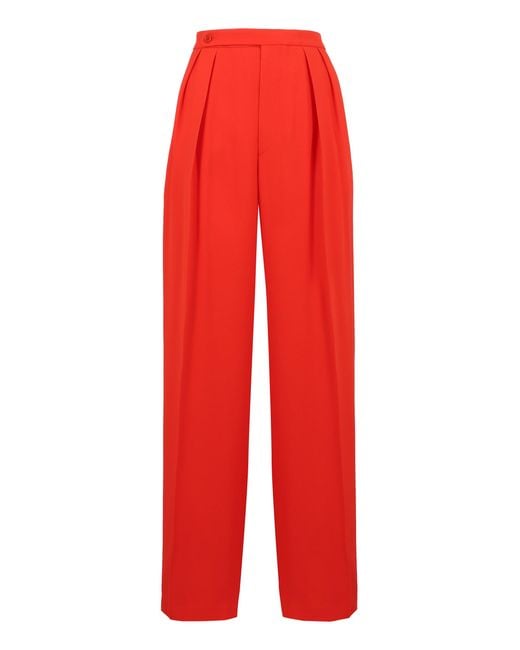 Aspesi Red High-Rise Trousers