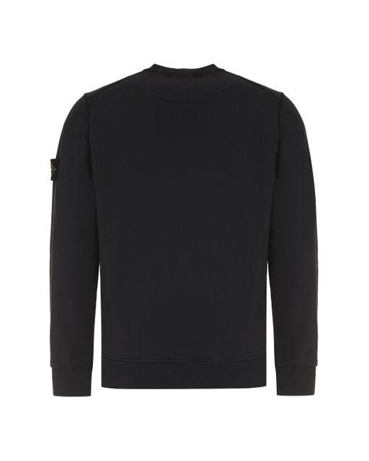 Stone Island Black Cotton Crew-neck Sweatshirt for men