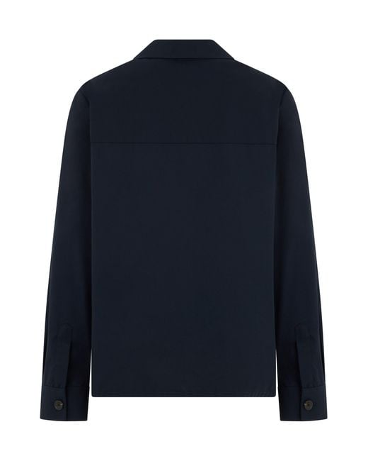 Slowear Blue Cotton Jacket With Buttons for men