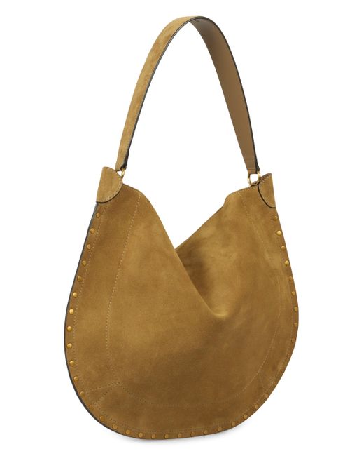 Borsa a spalla Oskan in pelle scamosciata di Isabel Marant in Brown