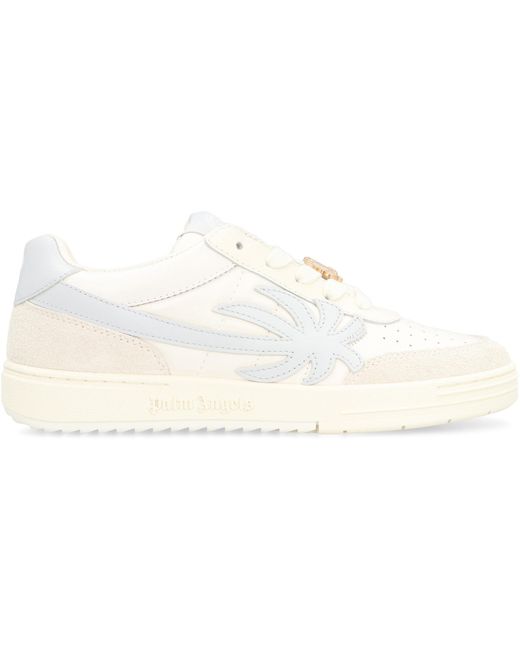 Sneakers low Palm Beach University in pelle di Palm Angels in White