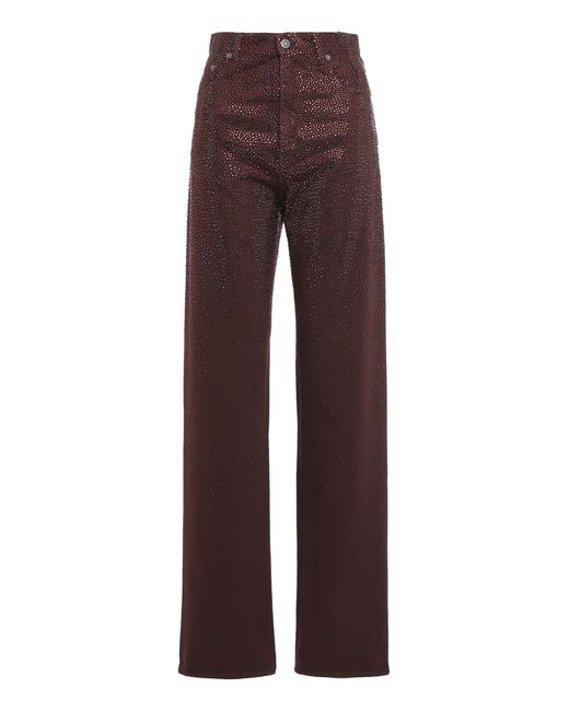 Golden Goose Deluxe Brand Purple Straight Jeans With Five Pockets