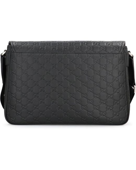 Gucci Gray Shoulder Bag Gg Emblem Media for men